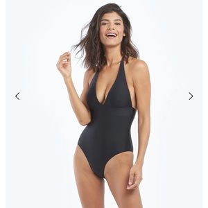 Summersalt - Halter Plunge Black One Piece Bathing-suit - size 6